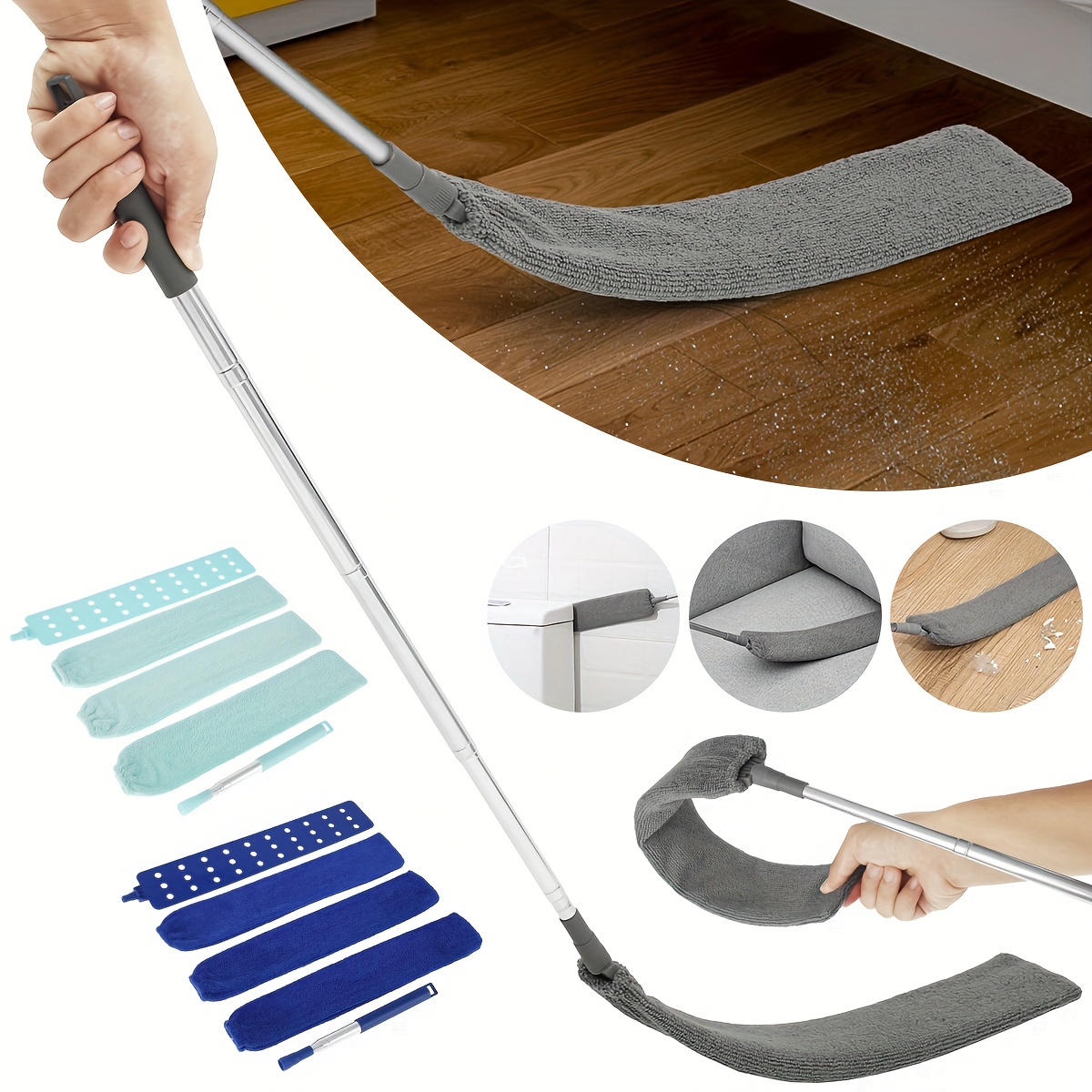 Long Handle Mop Bedside Dust Brush Detachable Cleaning Duster Gap Cleaning  brush Sofa Furniture Gap Dust