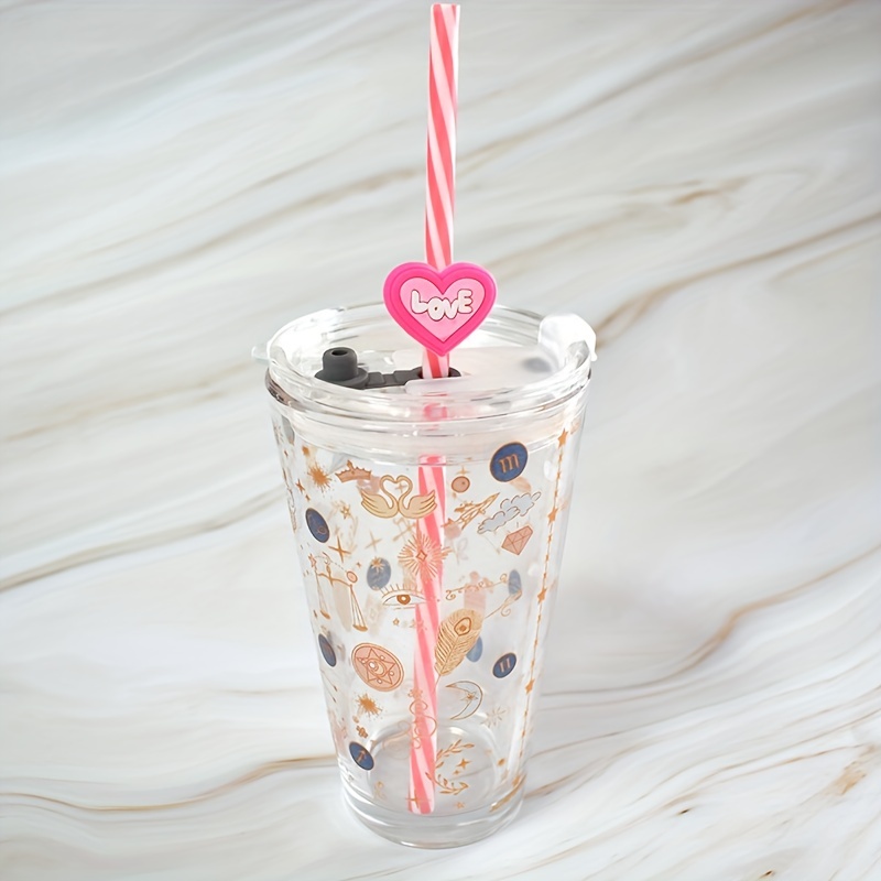 Stanley Straw Topper Cover Stanley Straw Charms Flower Topper Drink Cup  Cover for Stanley Supply Bulk Straw Cap Tip Reusable Straw Cover 