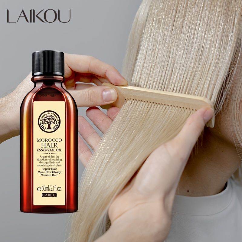 Laikou Morocco Hair Oil Smooth Dry Hair Essence Nourishing Repair Split Ends 60ml - Beauty & Personal Care - Temu Laikou Morocco Hair Oil Smooth Dry Hair Essence Nourishing Repair Split Ends 60ml - Beauty & Personal Care - Temu