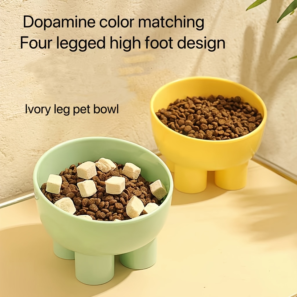 1pc Elevated Pet Food Bowl With Stand, Raised Cat Inclined Feeder Bowl For  Food And Water, Cat Bowl Feeder For Neck Protection