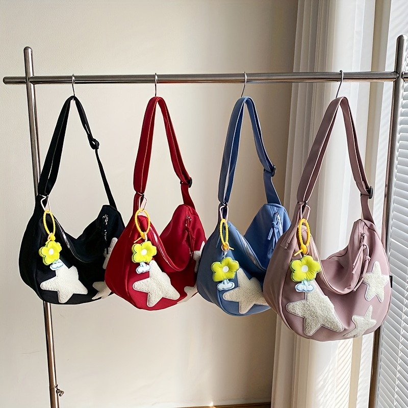 Y2K Cool Girls Chain Shoulder Bags PU Leather Women's Underarm Bag Harajuku  Pearl Design Female All Match Hobos Purse Handbags