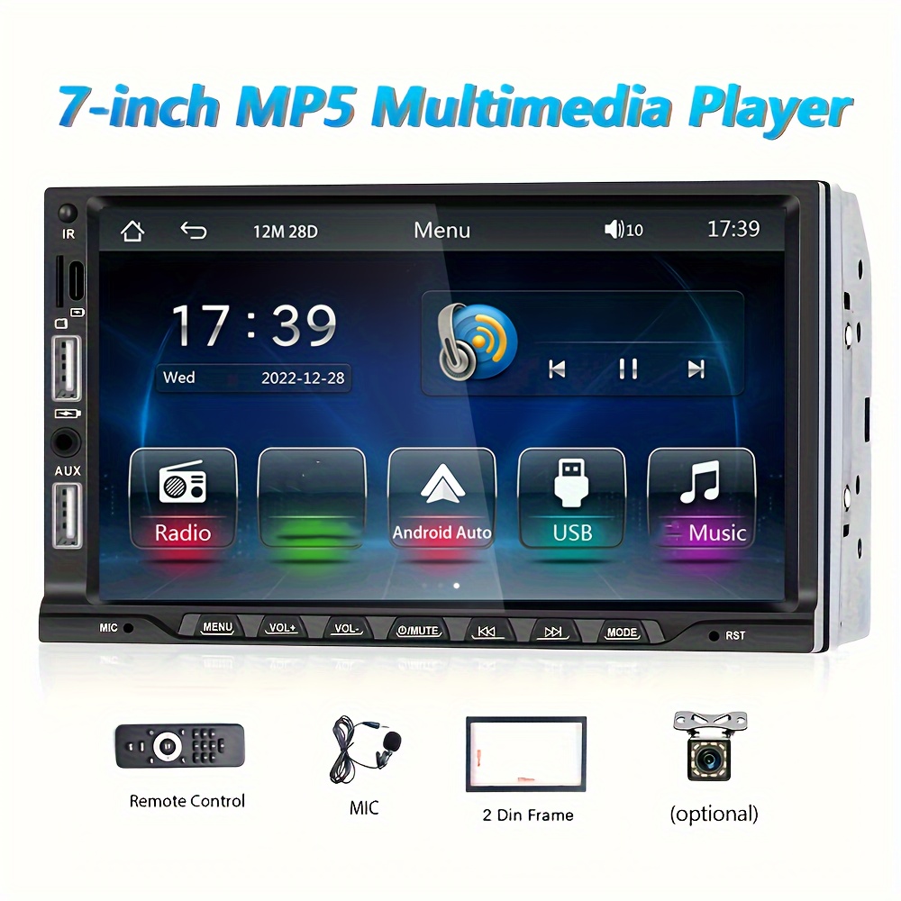 Android 10.0 Autoradio 1 Din avec GPS Navi WiFi Bluetooth 10 Pouce HD Écran  Tactile Rotatif Autoradio avec iOS/Android Lien Miroir Microphone FM Radio