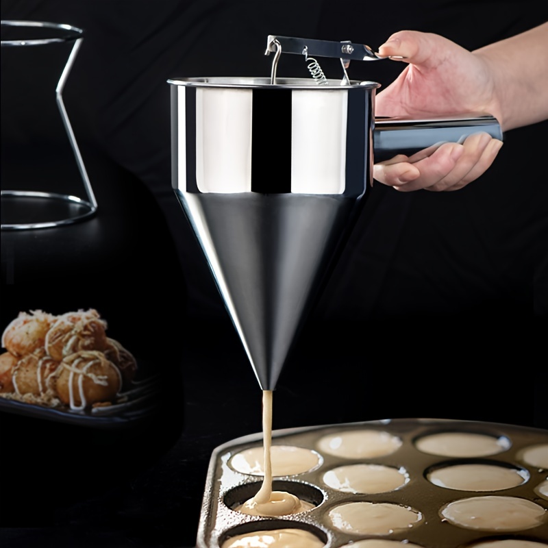 Pancake Batter Dispenser, Batter Dispenser With Handle, Pancake Dispenser  For Batter, Pancake Dispenser, Mix Dispenser For Griddle, Perfect Pancakes,  Cupcake, Waffle, Muffin Mix, Cake, Kitchen Tools, Baking Tools, Baking  Supplies - Temu