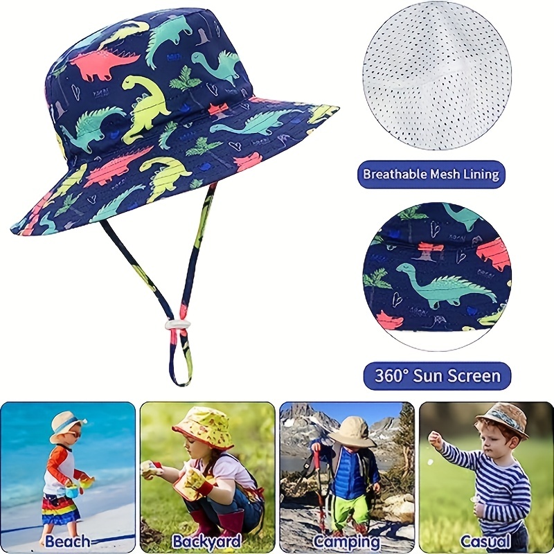 Black Fishing Hat Men Children Fishing Hat Spring and Summer New Pattern  Cartoon Animal Print Cute Breathable Comfortable Adjustable Belt Sun Hat  Boy Fishing Hat, pink, One Size Fits All : 