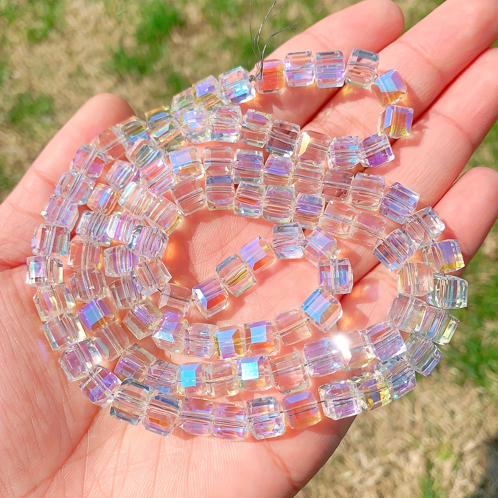 Cheap Crystal Glass Crystal Square Beads Loose Spacer Bead for DIY