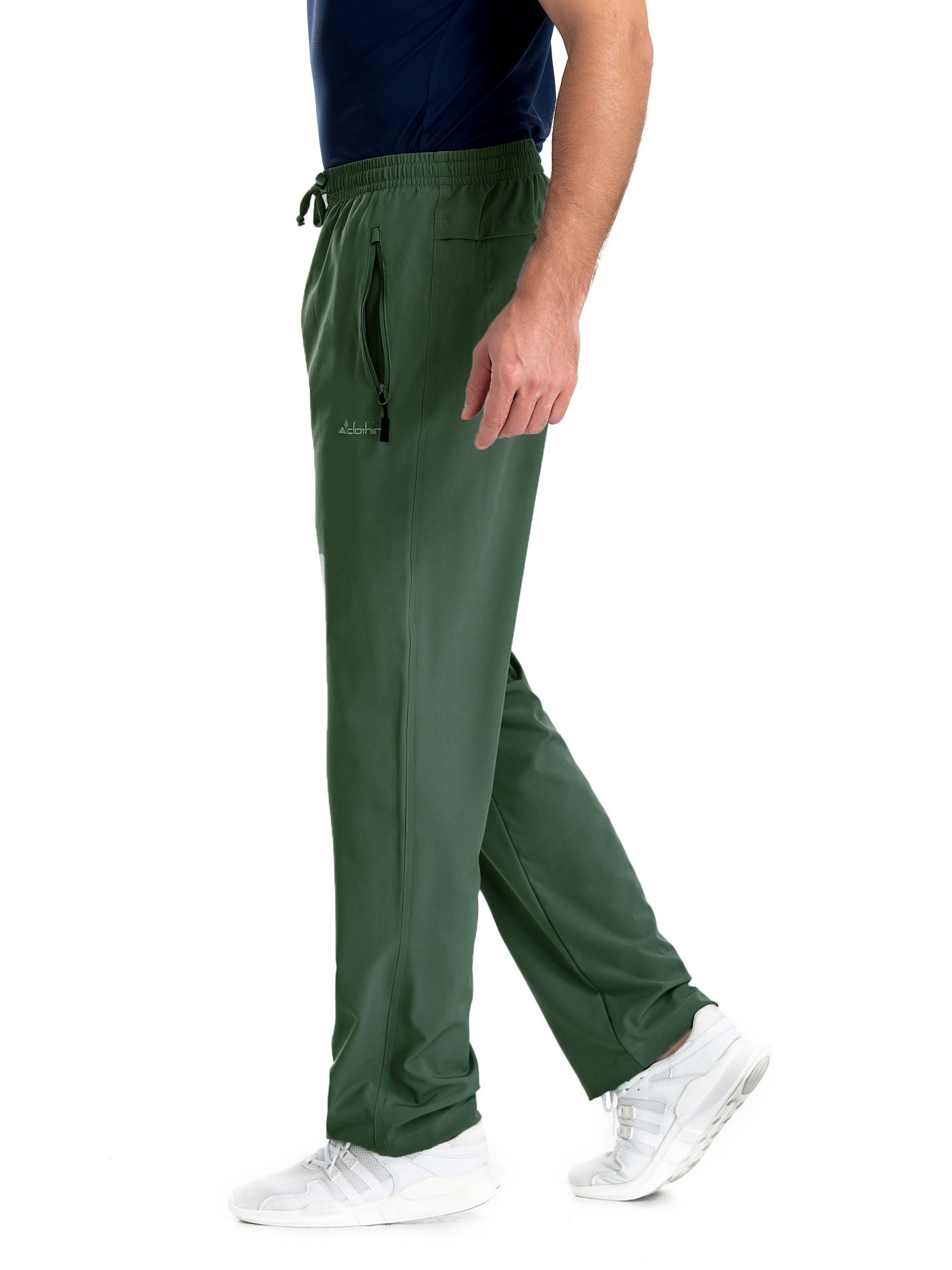 CLOTHIN - Pantalones deportivos para hombre, con cintura elástica y cordón,  para hacer deporte, de secado rápido