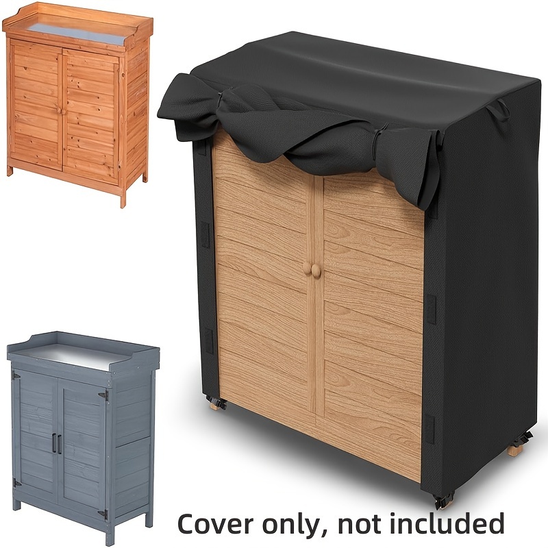

1pc 420d Outdoor Potting Bench Table Cover, Garden Storage Cabinet Cover, Waterproof Cover, Waterproof Cover For Garden Storage Cabinet, Cover For Potting Bench, 39.4 X 18.1 X 35.8 Inch
