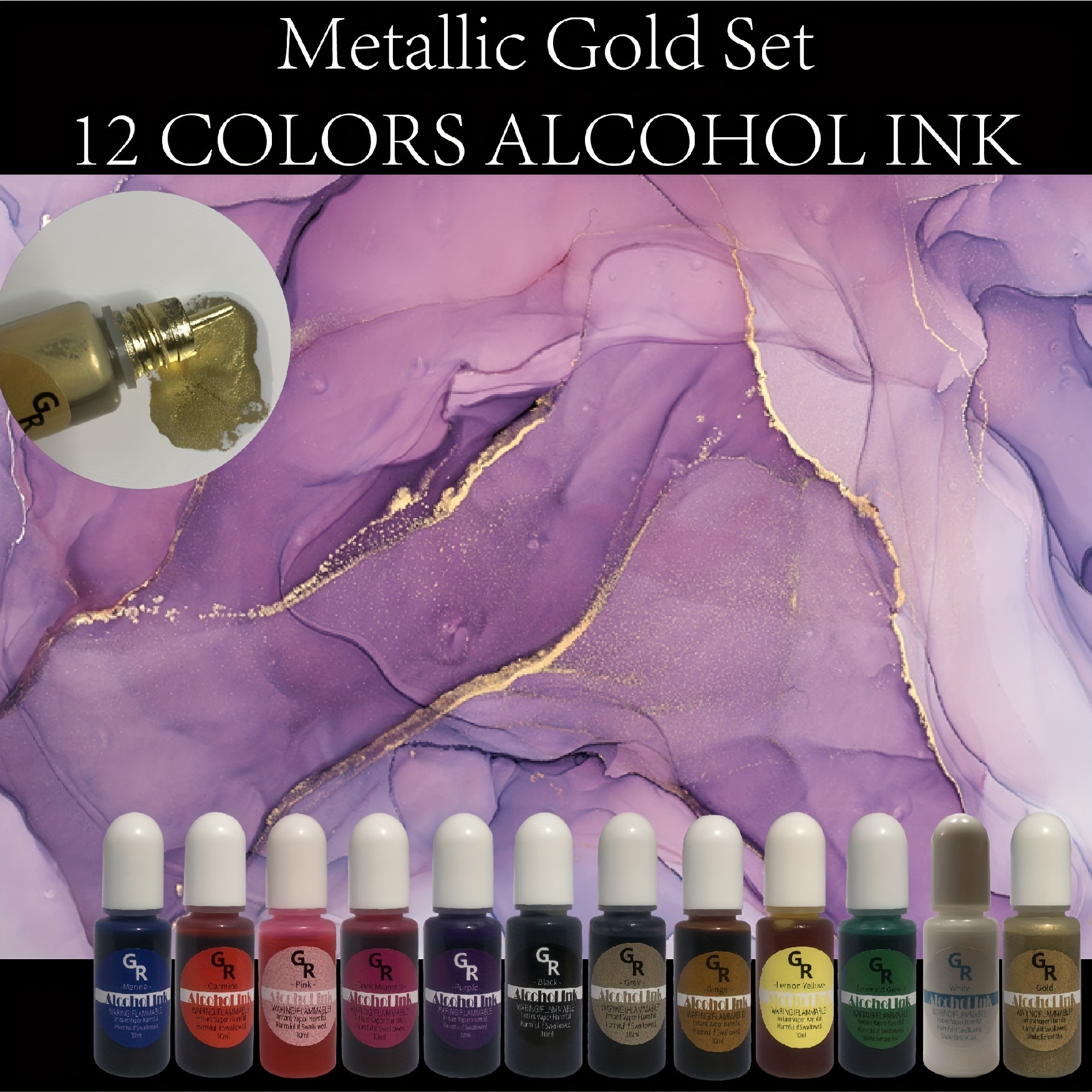  Alcohol Ink Set Epoxy Resin Dye- LET'S RESIN Vibrant Colors Alcohol  Ink for Epoxy Resin, Concentrated Alcohol Based Resin Ink for Tumblers,Epoxy  Resin Molds,Alcohol Inks Art (Each 0.35oz x 18