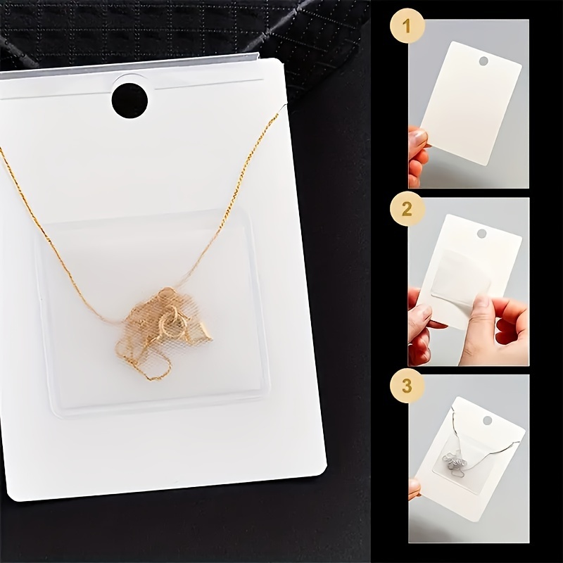 50Pcs Earring Display Cards Necklace Display Cards with 50Pcs Self