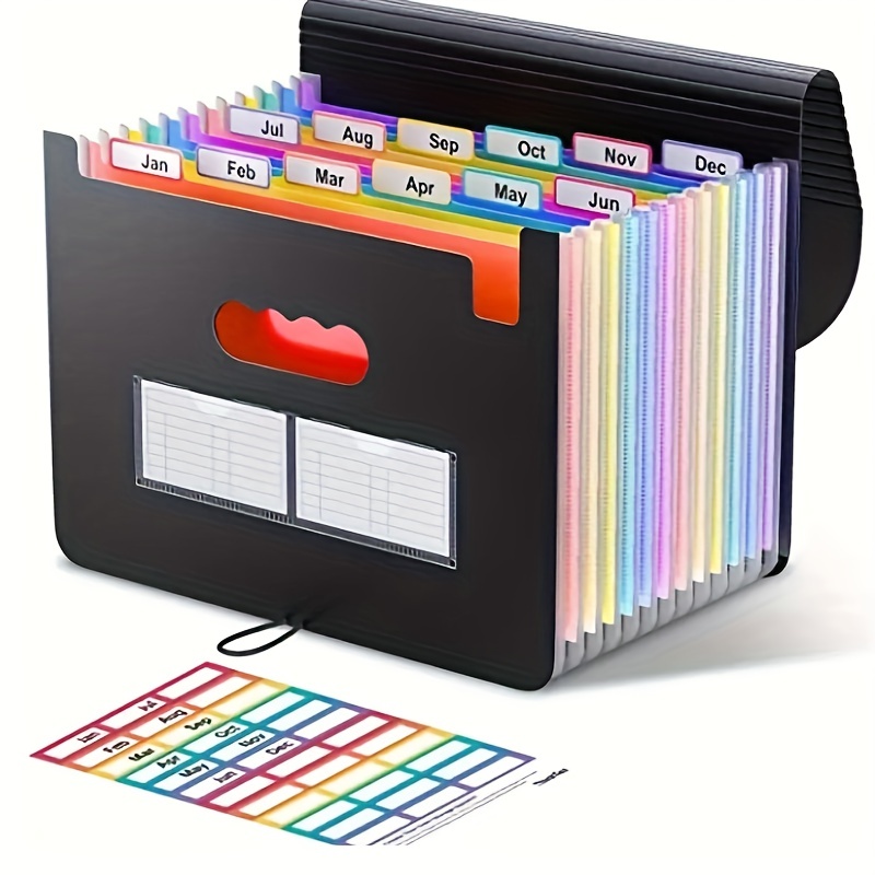  Harloon 2 Pack 24 Pockets Expanding File Folder with Cover  Labels, Expanding File Organizer with Expandable Cover, Desktop Folders  Letter A4 Paper Document Storage Organizer (Light Blue, Dark Pink) : Office  Products