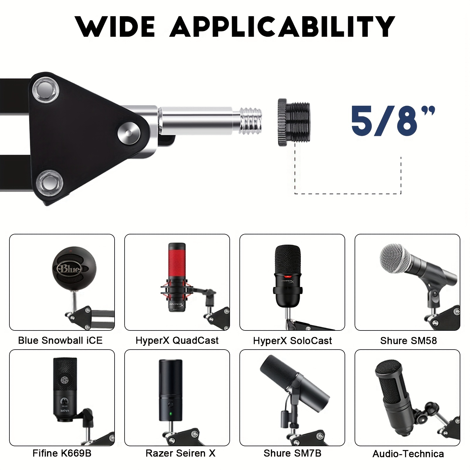 Soporte Brazo Microfono Condensador Para Estudio Grabación