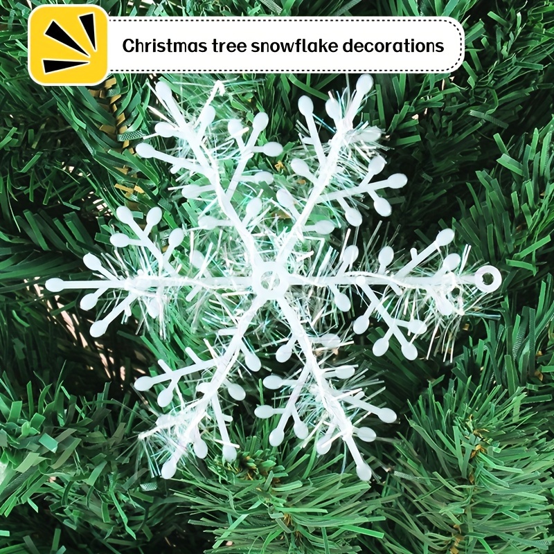 Christmas Decoration Snowflakes Wrapped Wire Plastic - Temu