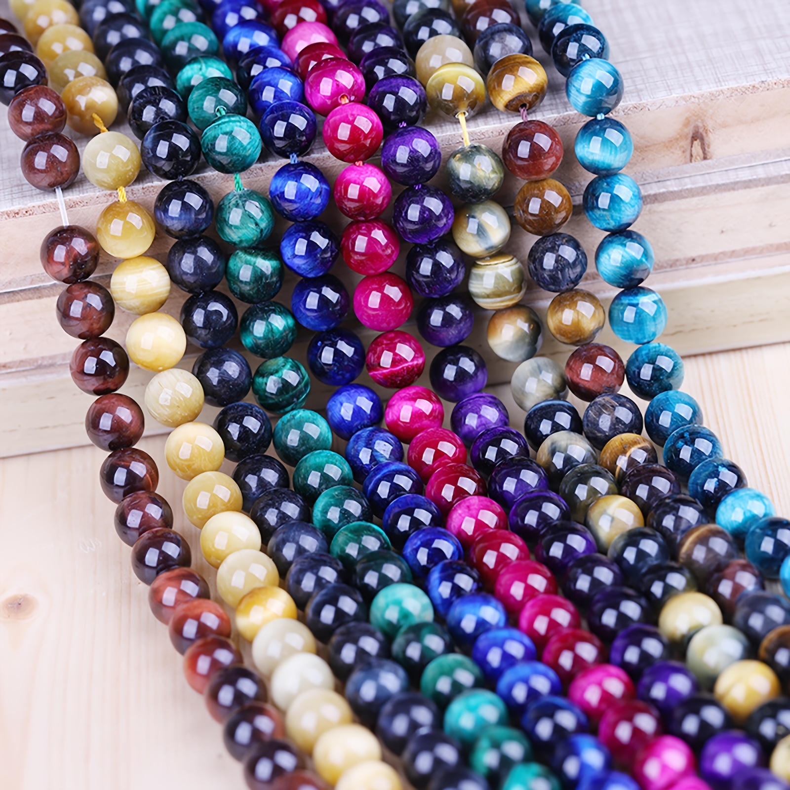 32-36pcs/46-48pcs/60-62pcs Trendy Purple Evil's Eye Glass Beads For Jewelry  Making