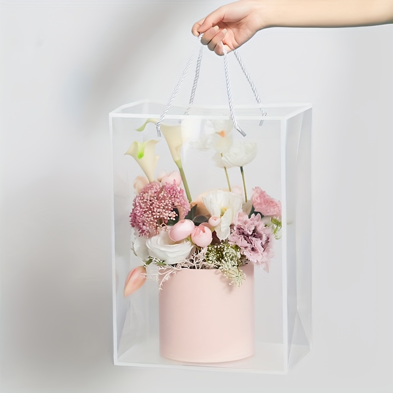 100pcs/lot 7 Size high quality waterproof transparent PVC bag Transparent  gift tote bag PVC plastic bags