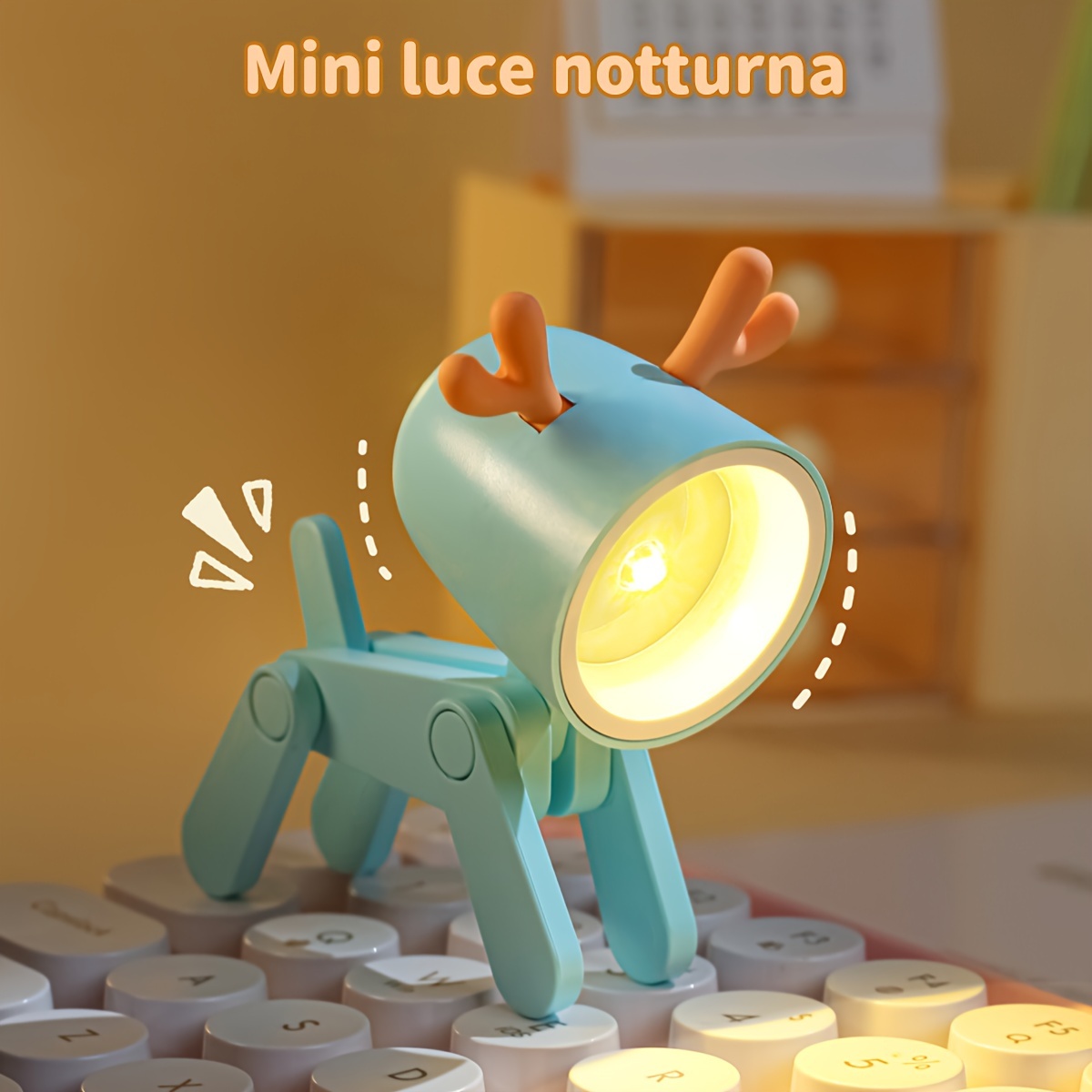 Luce notturna del cane carino compatibile con i bambini, luce notturna che  cambia colore con tocco, lampada da asilo nido in silicone, roba kawaii e  regali di compleanno