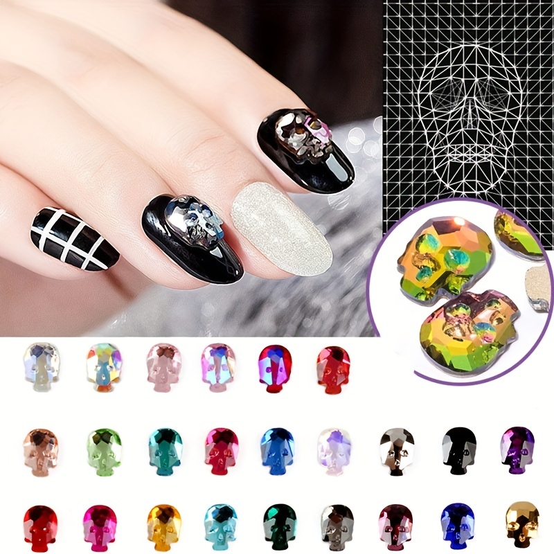 Flat Back Glass Rhinestones Mixed Color/shape Nail Art - Temu Australia