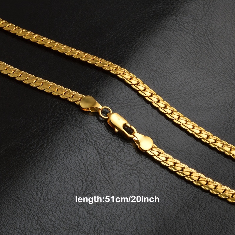 Men's 18K Plated Cuban Link Chain Necklace