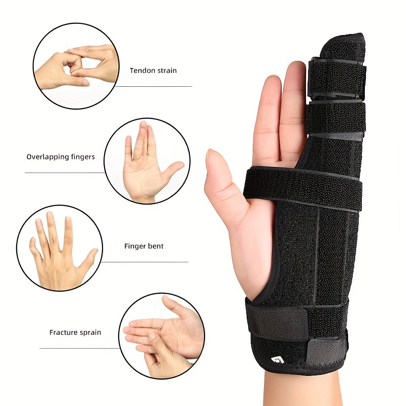 Férula para el pulgar, soporte de dedo para niños, color negro para  fractura de pulgar para tendinitis (XS)