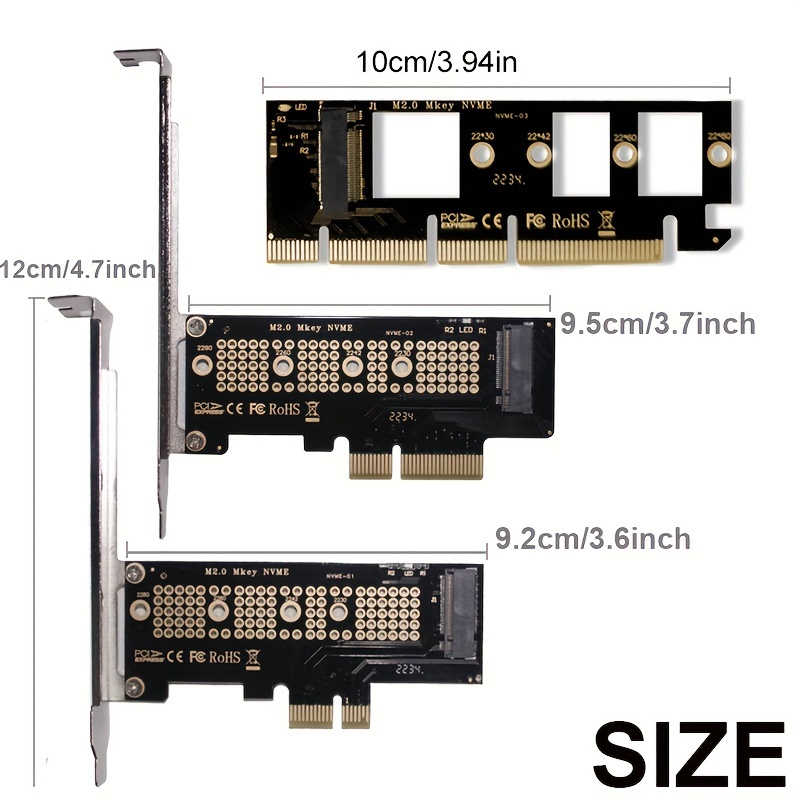 Adaptateur PCIe M.2 - PCIe x8/ x16 vers Double NVMe ou AHCI M.2 SSD - PCI  Express 4.0, 7,8 Gbps par Disque, Bifurcation Requise - Carte PCIe Dual M.2