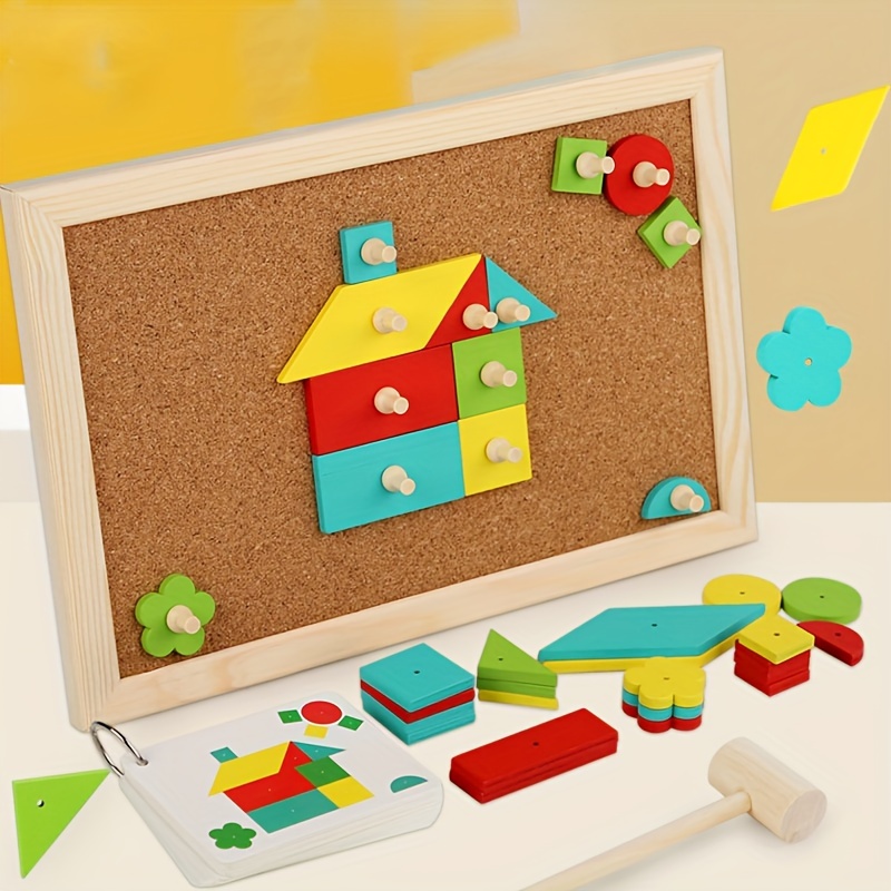 Planche à visser Montessori - Jeux creatifs en bois de