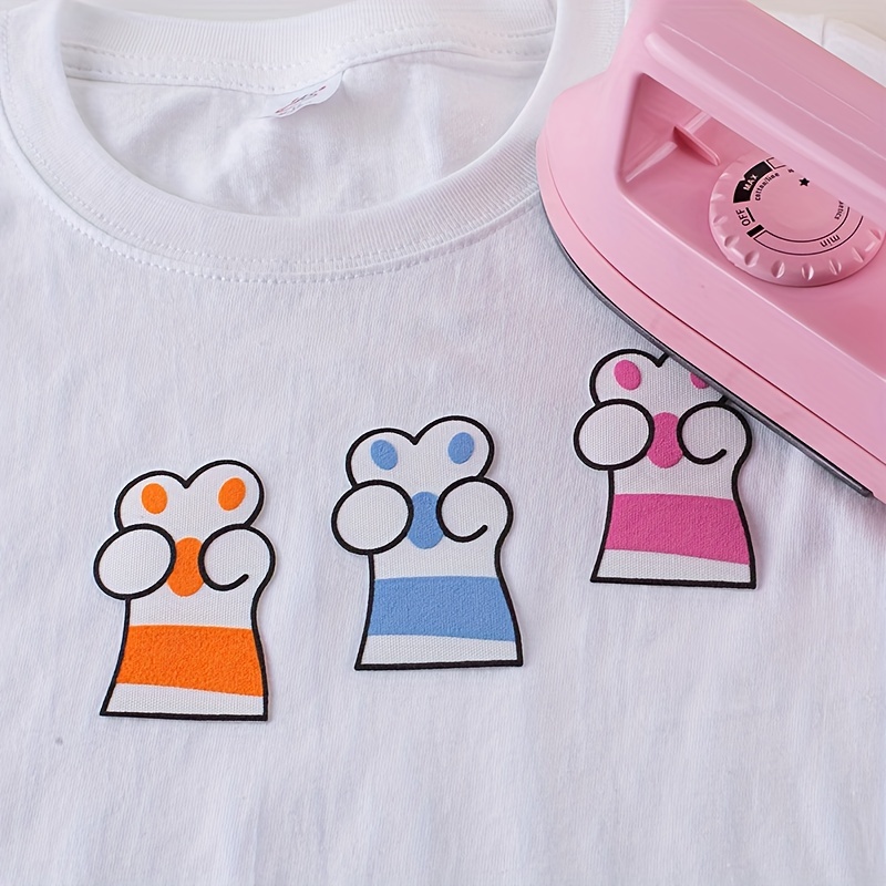 3pcs Dog Paw Patch Children's Clothing Iron On Embroidered Applique