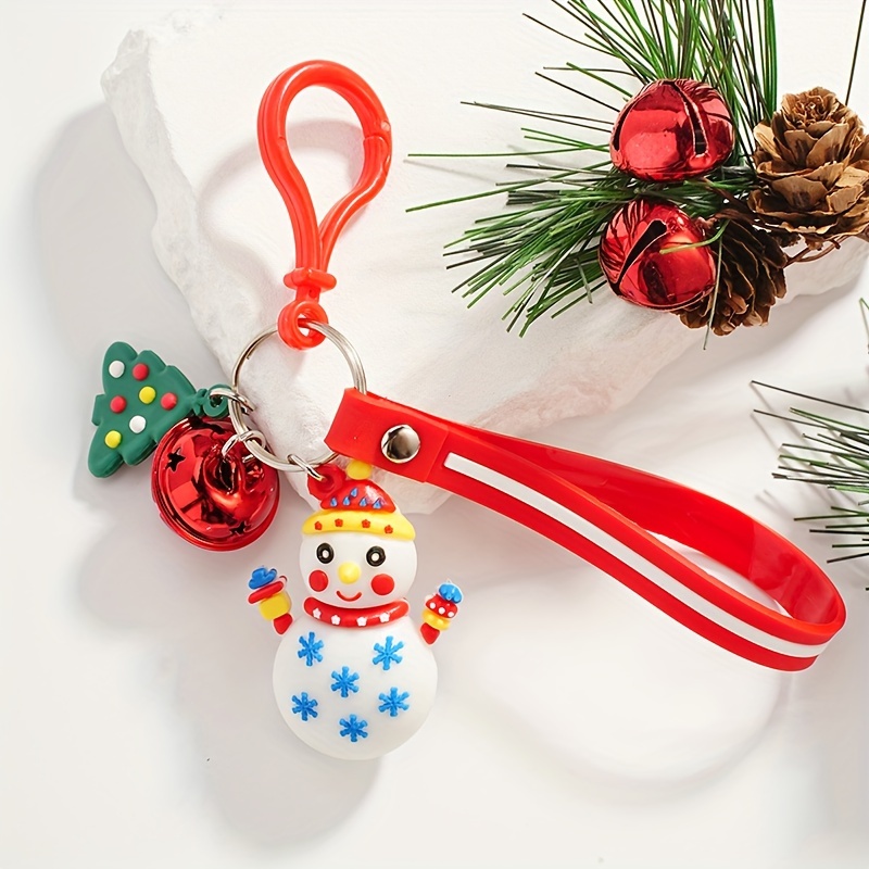 Santa Claus Keychain Elk Car Bag Accessories Snowman - Temu