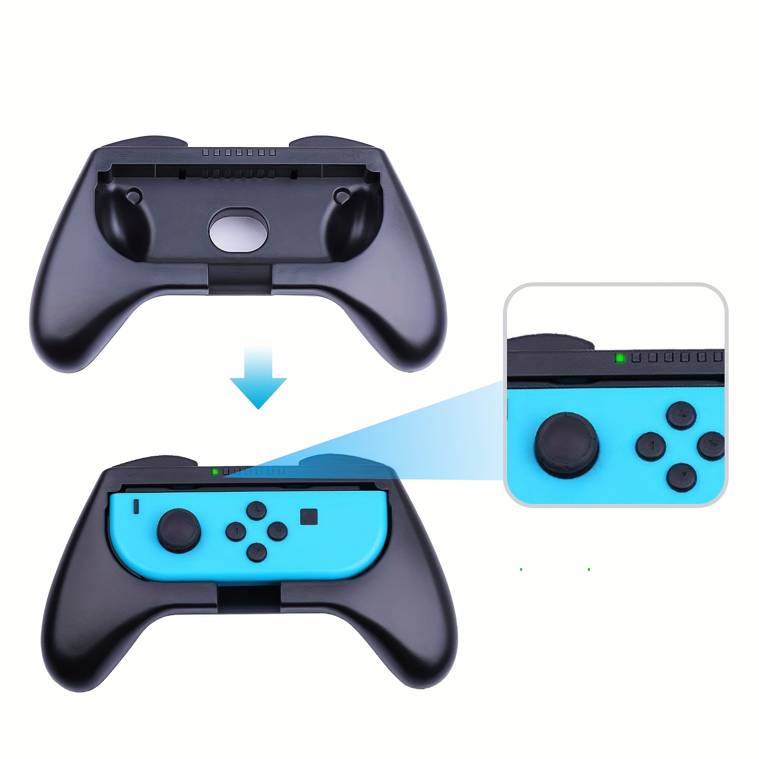 

2 Packs Grips Compatible With Nintendo Switch For Switch Controller Handle Case Kit Compatible, Wear-resistant Handle Kit Compatible With Joy Cons Controllers