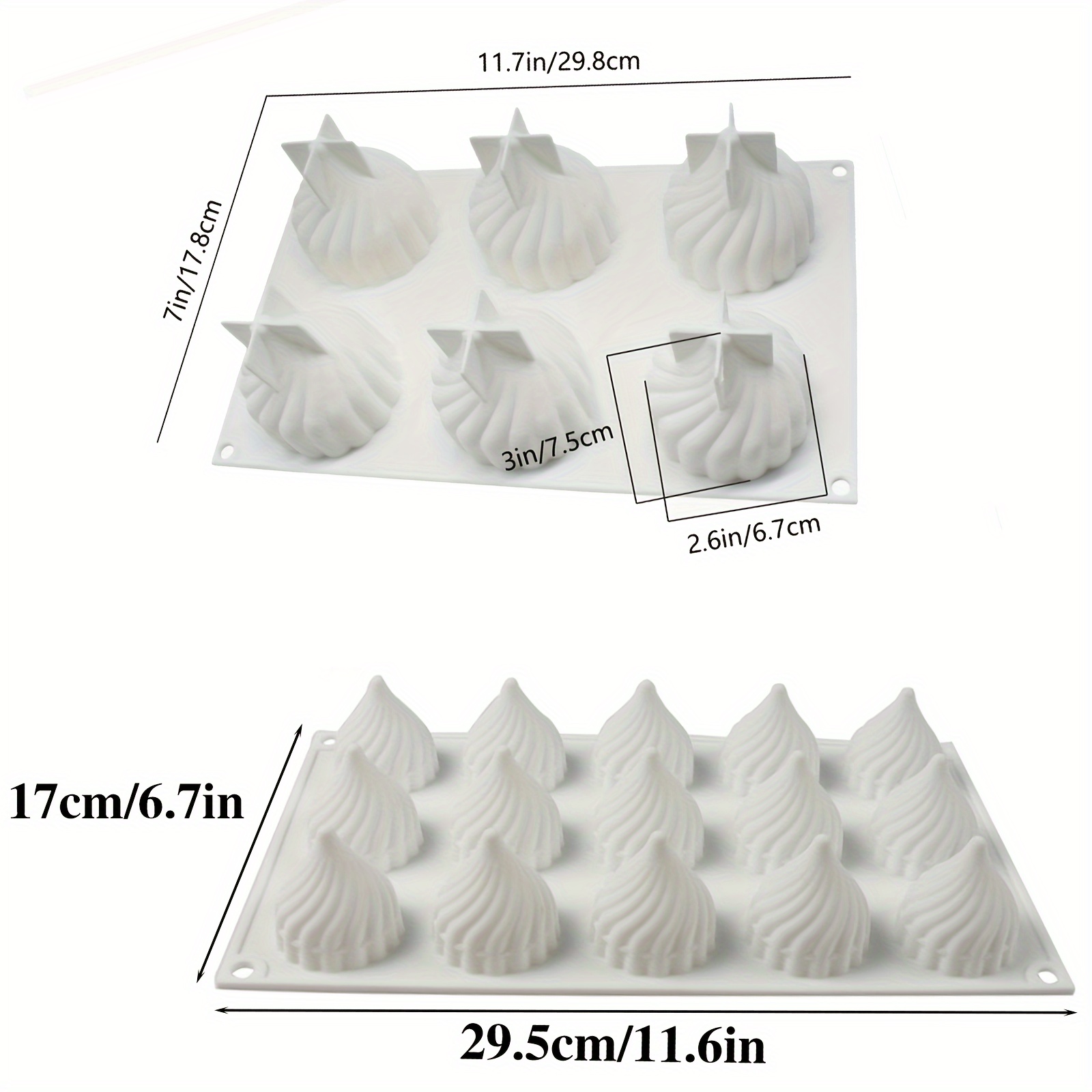 Spiral Shape Silicone Mold 3d Mousse Mold 6 / 15 Cavities - Temu