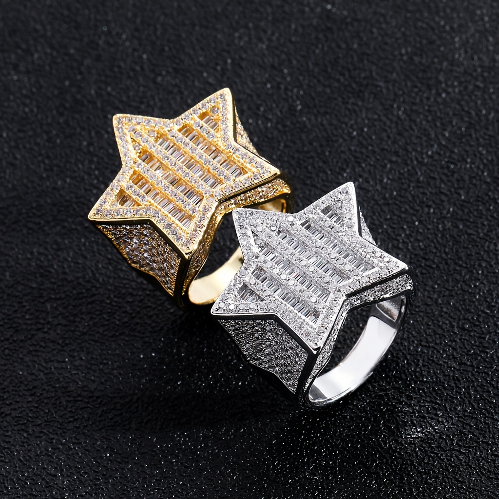 Star diamond ring on sale mens