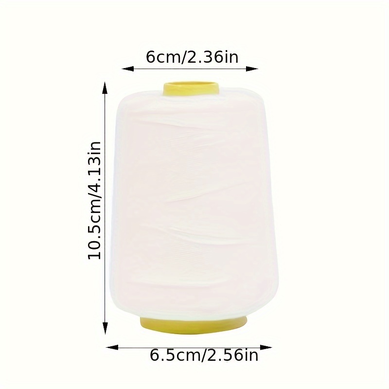 Serger Thread Cones - 1500M All Purpose for Quilting and Sewing (White)