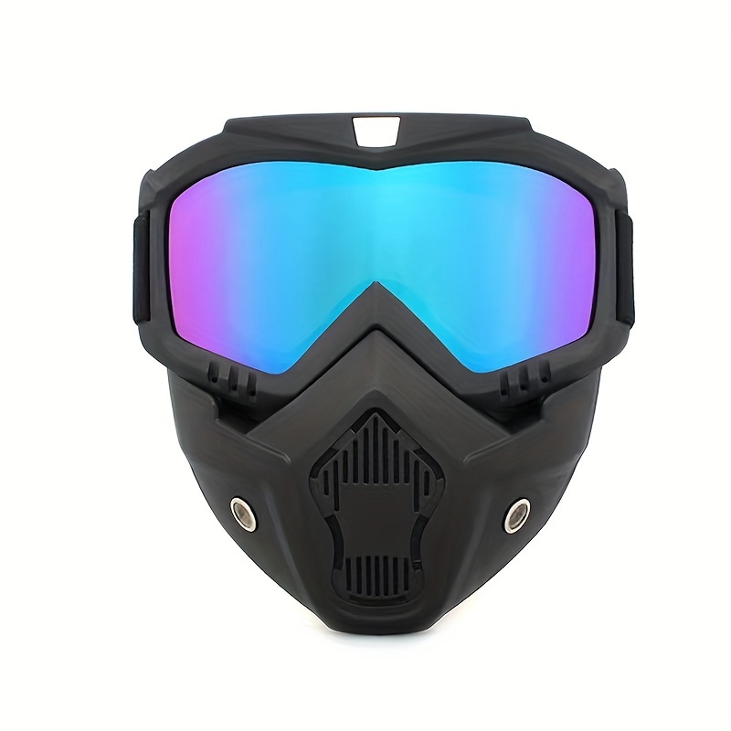 Windproof Ski Mask Goggles Retro Off-Road Mask Goggle Detachable Goggles Mouth Filter, Size: NO.1, Other