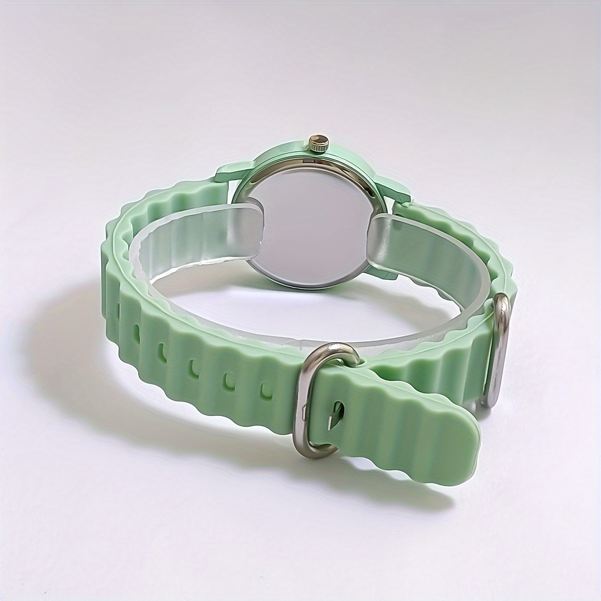 Cute Macaroon Color Quartz Watch Casual Round Pointer Analog - Temu