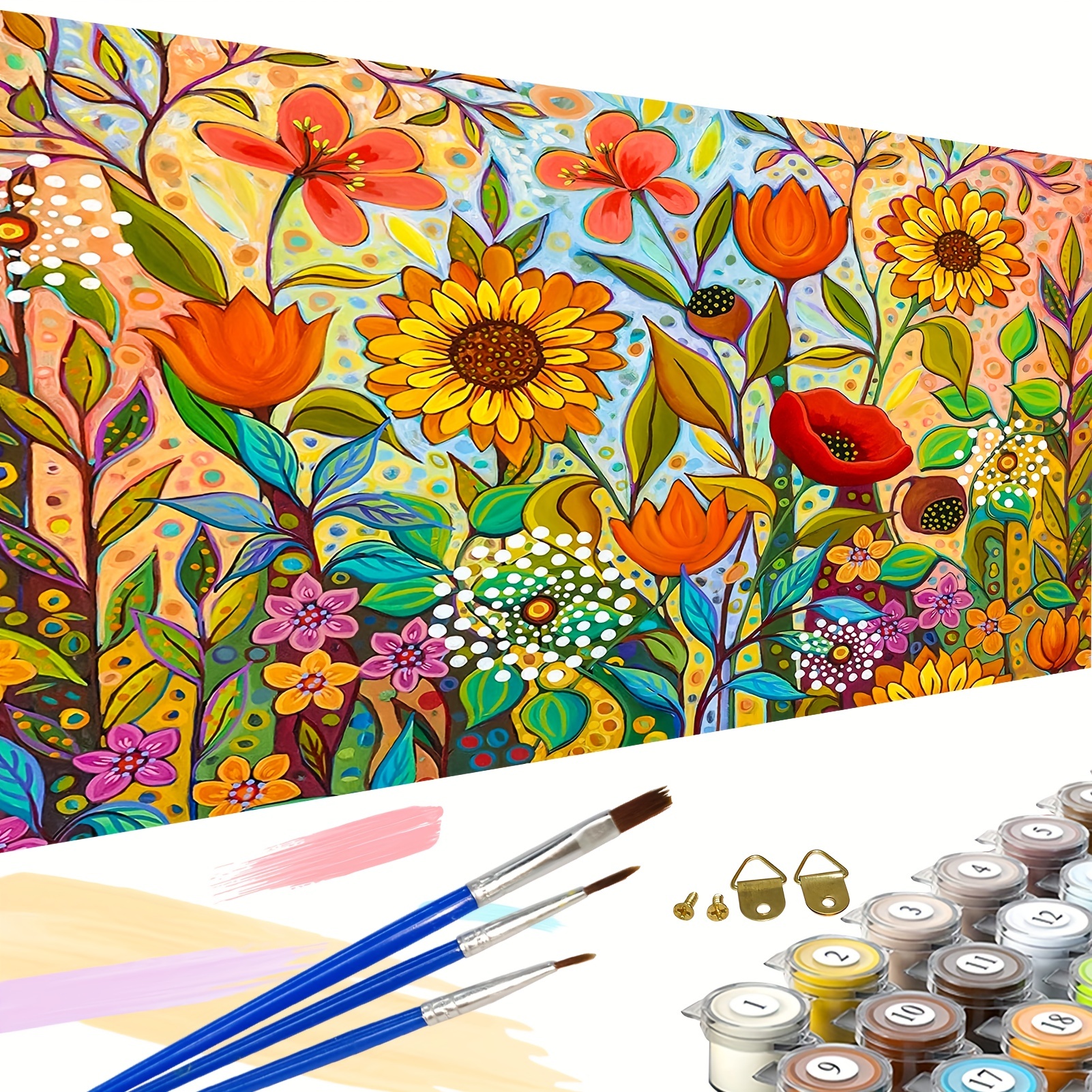 Diy Paint By Numbers Brush Painting Kits - Temu