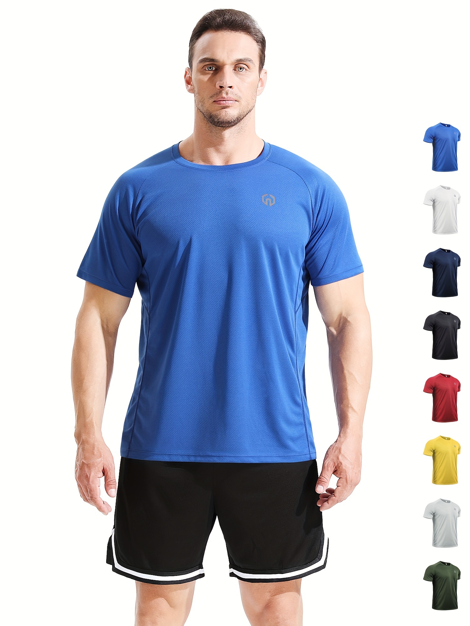 Men\'s Casual Sports T Temu sleeved Loose Neck shirt - Round Short