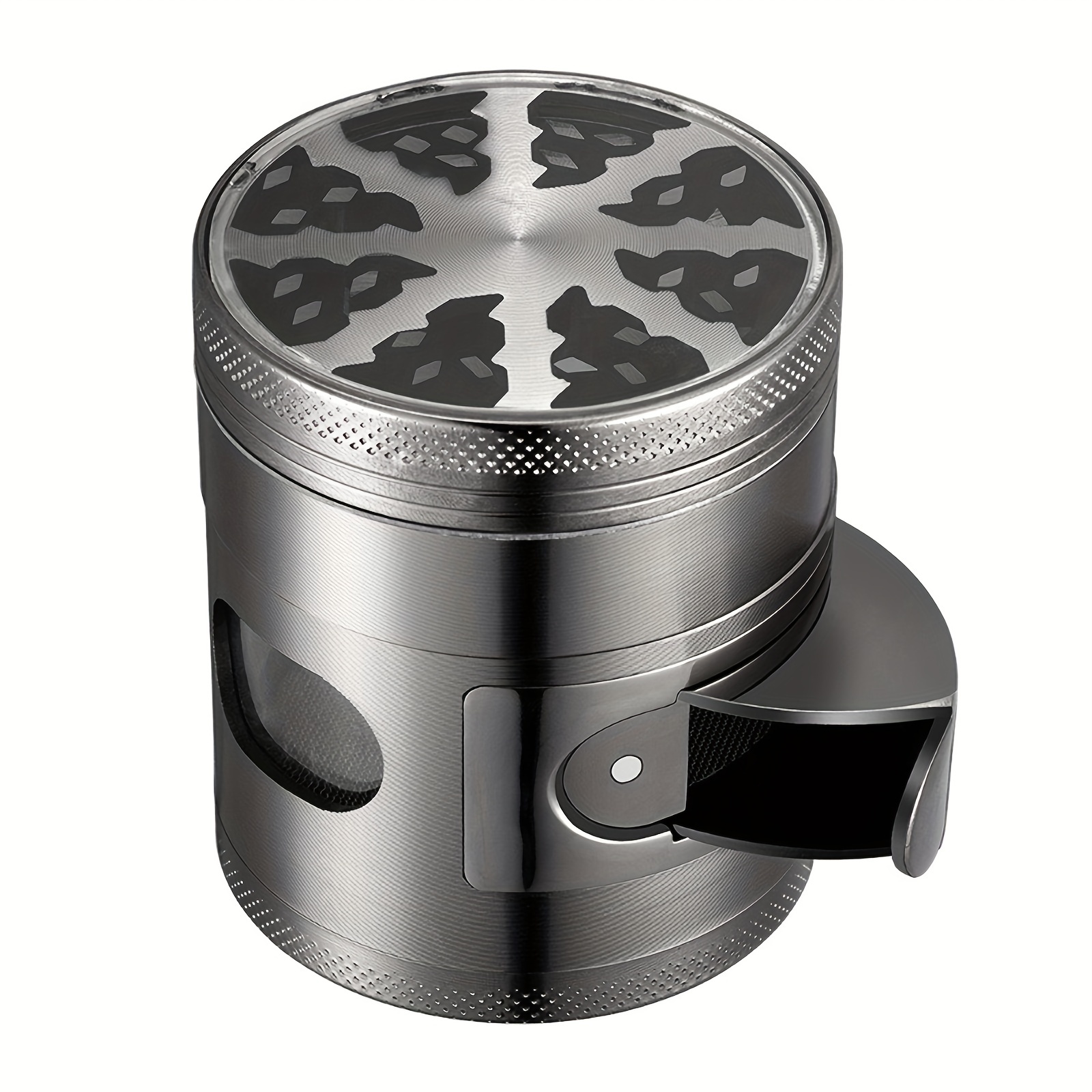 Large Five layer Black Metal Tobacco Grinder Portable Metal - Temu