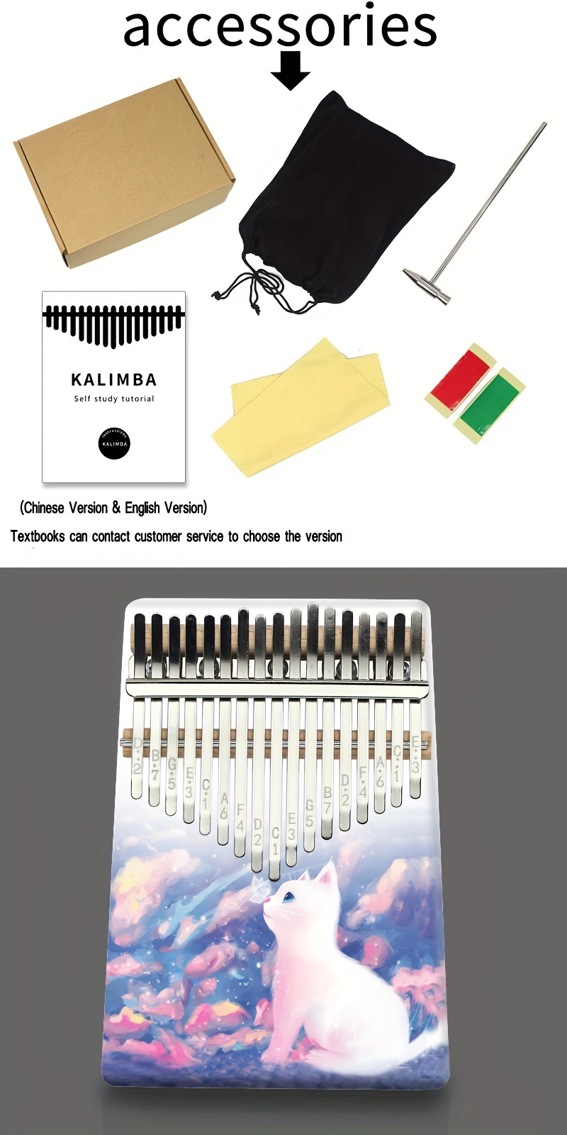 10 clés Kalimba bricolage pouce Piano doigt main pouce pour débutant enfants  enfants cadeau jdko80