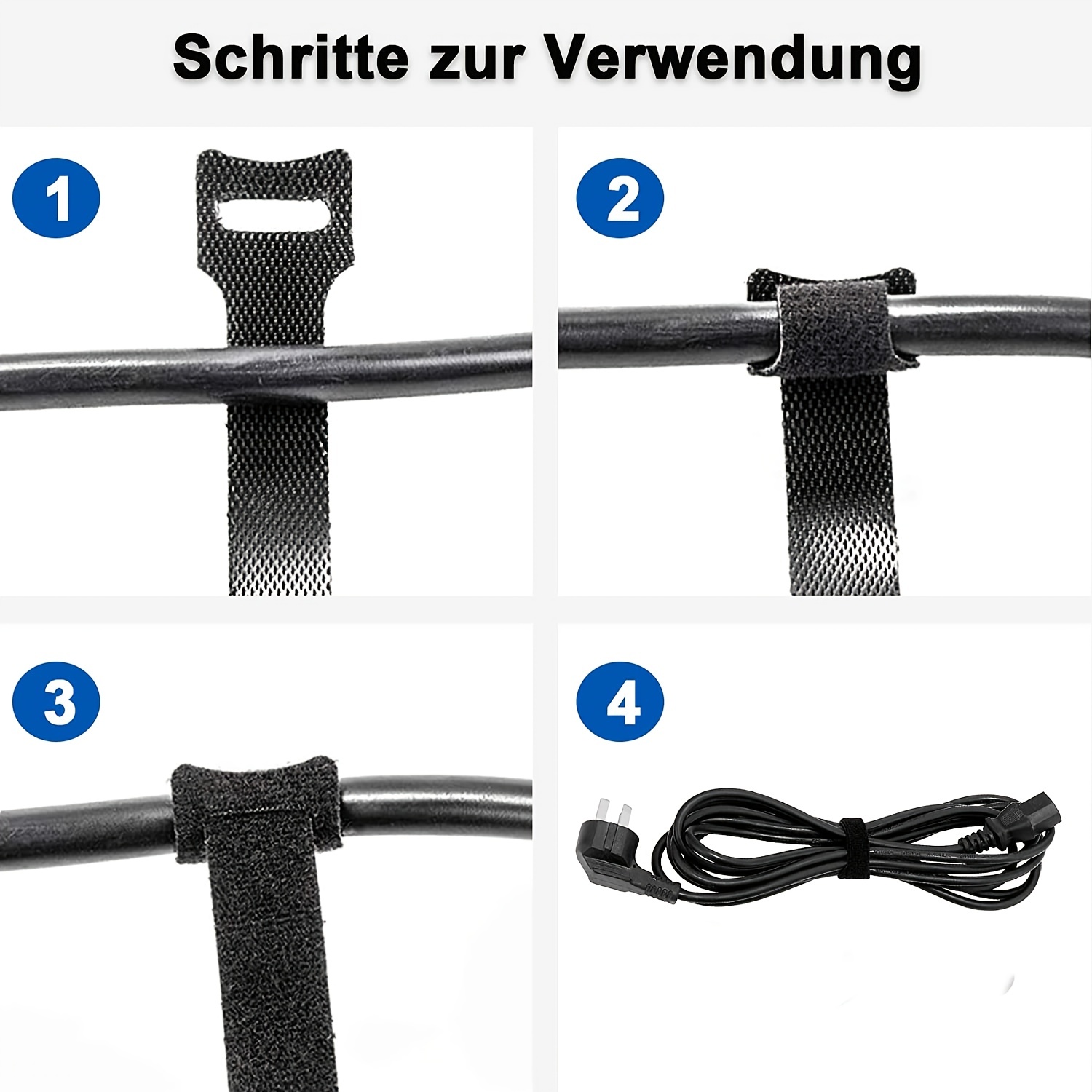 Reusable Fastening Cable Fastener Hook Loop Cable Straps - Temu Germany