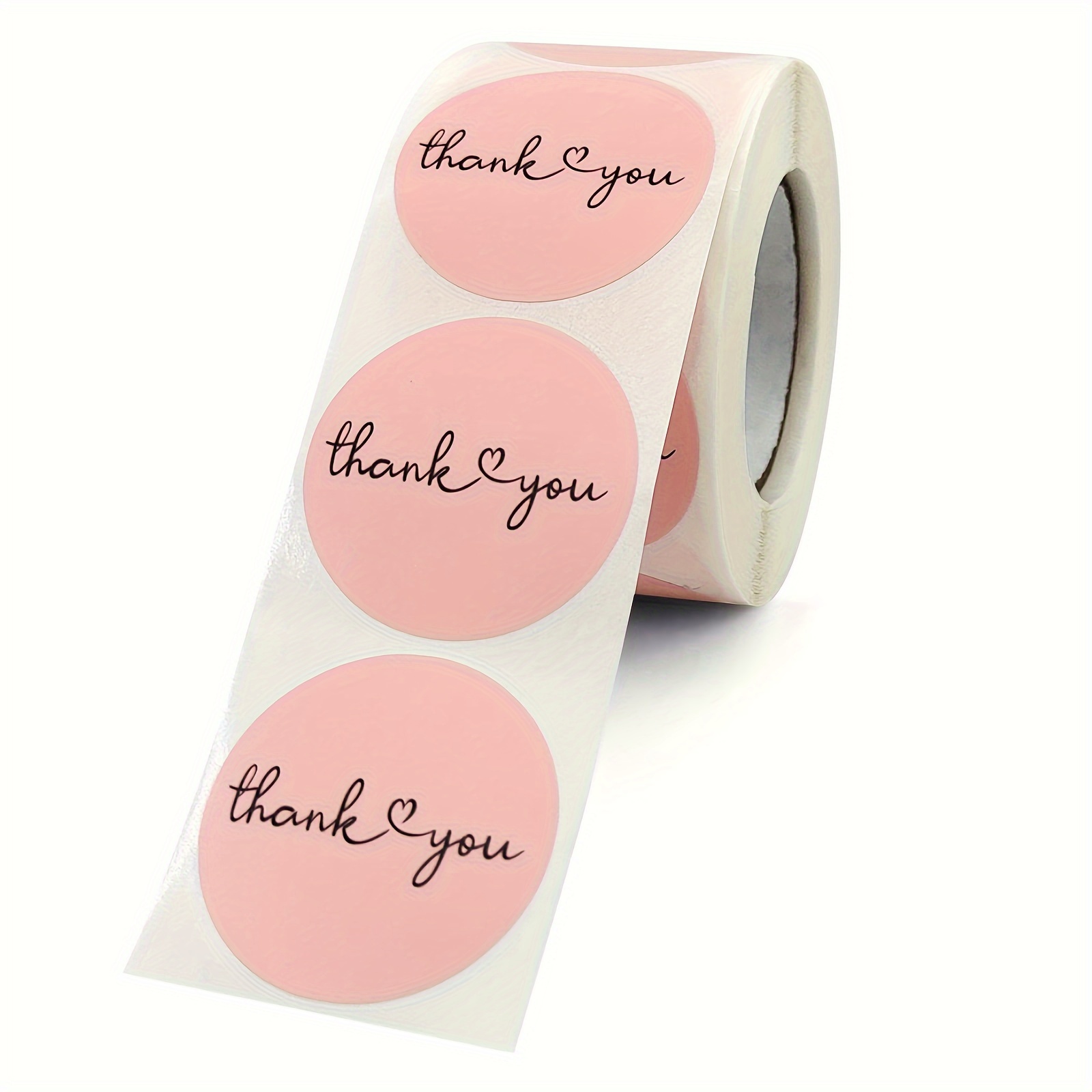 

500pcs, 1.5 Inch Thank You Stickers, Pink Sealing Stickers Thank You Label Tags For Giveaways, Envelope Seals, Small Business, Wedding, Party Gift Wrap Bag, Packaging