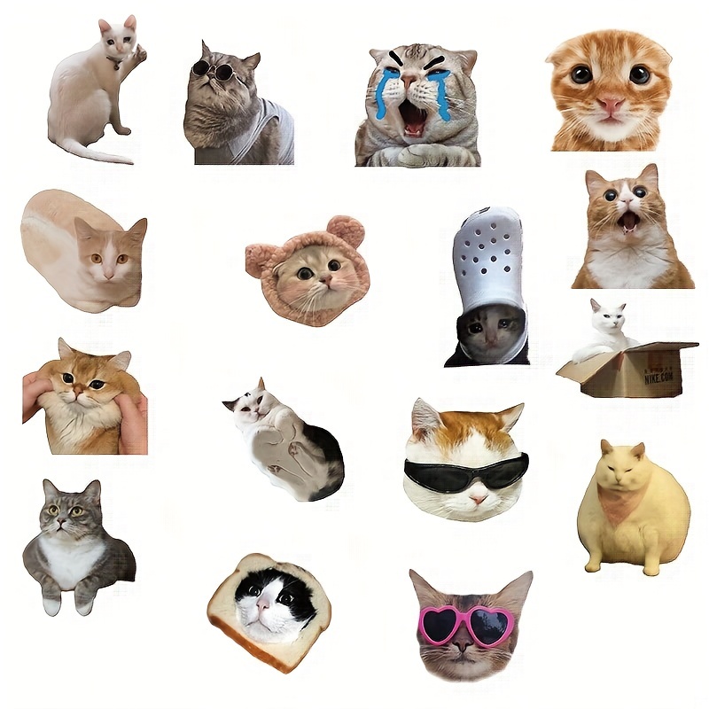 Cartoon Cute Pixel Pet Cat Stickers Storage Box Notebook Computer Mobile  Phone Creative Waterproof Stickers - Temu Austria