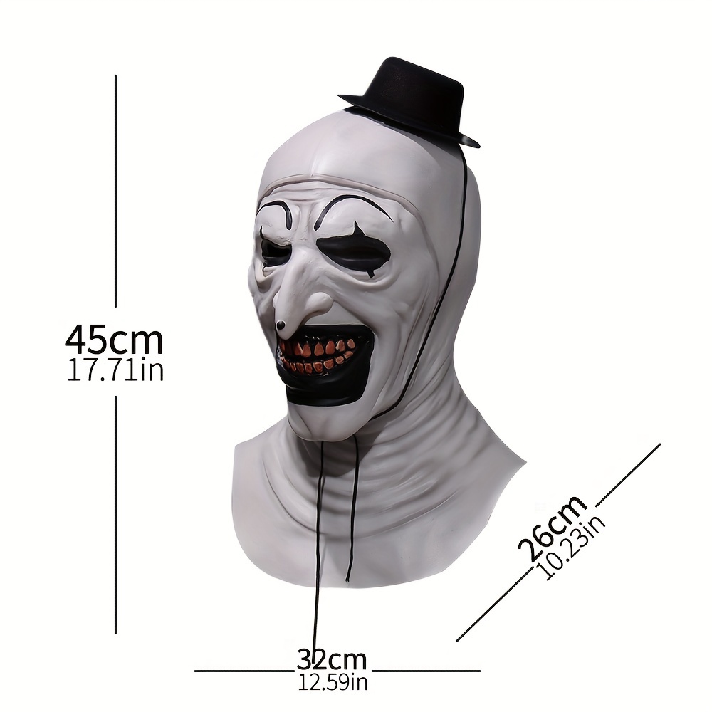 1pc, Halloween Clown Mask, Cosplay Creepy Demon Evil Latex Mask, For  Masquerade Halloween Party Costume Props, Ideal choice for Gifts