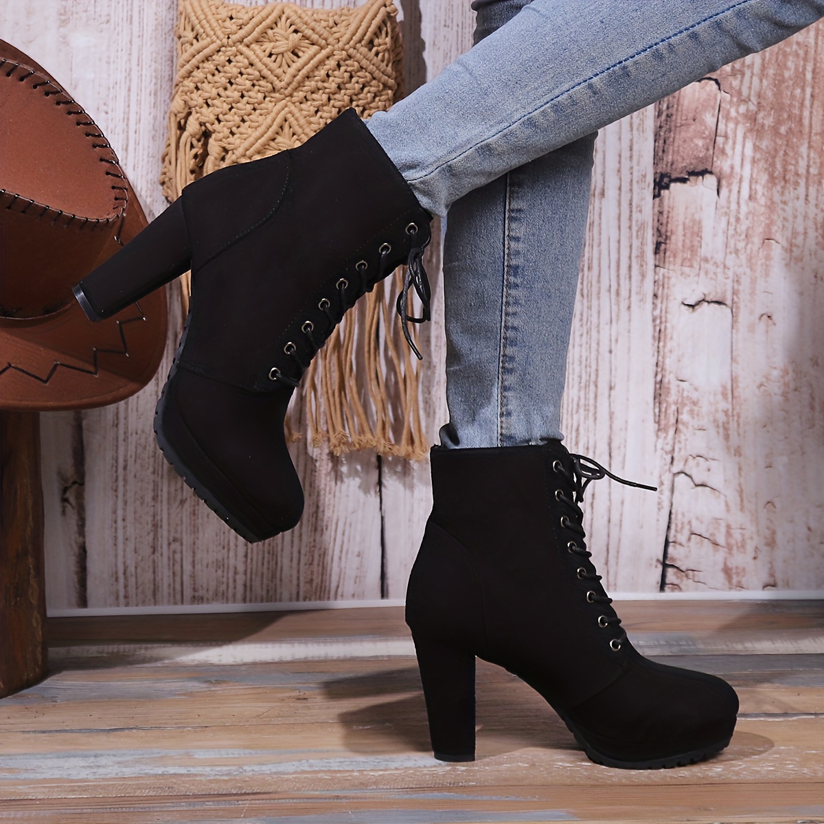 PMUYBHF lace up ankle booties for women ankle boots