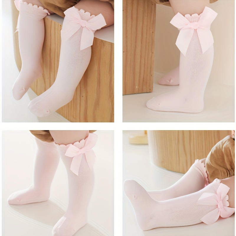 Newcotte 12 pares de calcetines altos hasta la rodilla para niñas