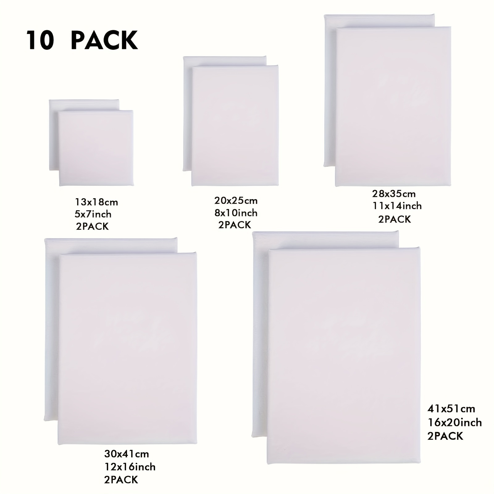 Stretched Canvas Primed Value Bulk Pack For Painting Acrylic - Temu