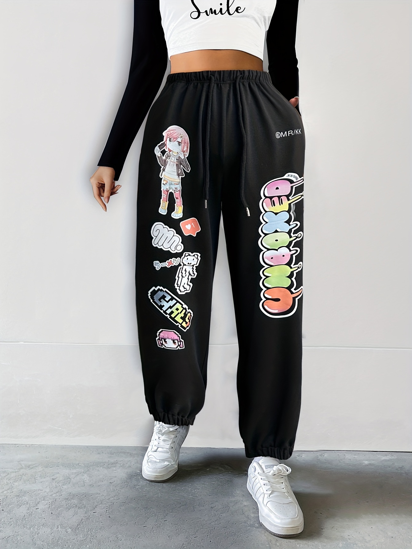 Simpel Loose Pocket Sweatpants Casual High Waist Fashion - Temu
