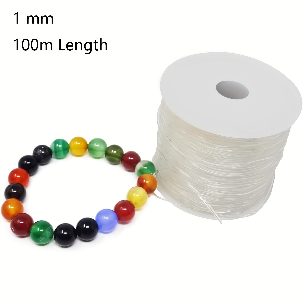 Paxcoo Stretchy String for Bracelets, 0.8mm Black Elastic String Bracelet  Cord Jewelry Bead Thread for Bracelets, Necklaces, Beading and Jewelry  Making : : Home & Kitchen