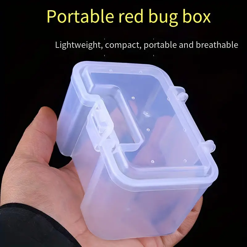 Red Worm Storage Box Breathable Holes Plastic Fishing Live - Temu