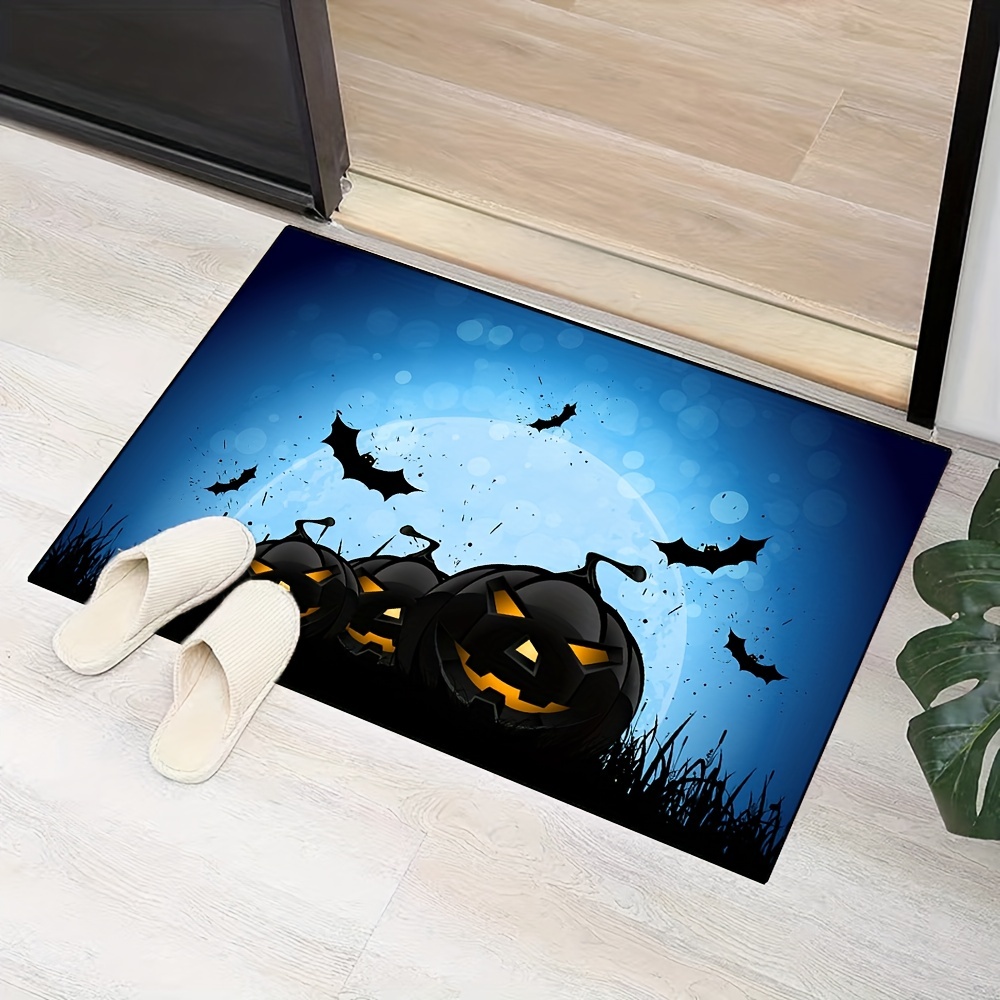 Black Pumpkins Door Mat - Non-slip Floor Mats Indoor Outdoor Entrance Carpet  - Halloween Decor Rug - Temu