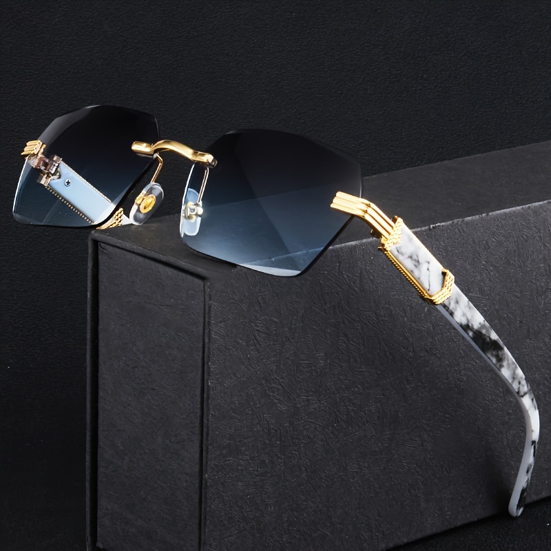 LeonLion 2023 Metal Vintage Sunglasses Men Luxury Brand Polygon