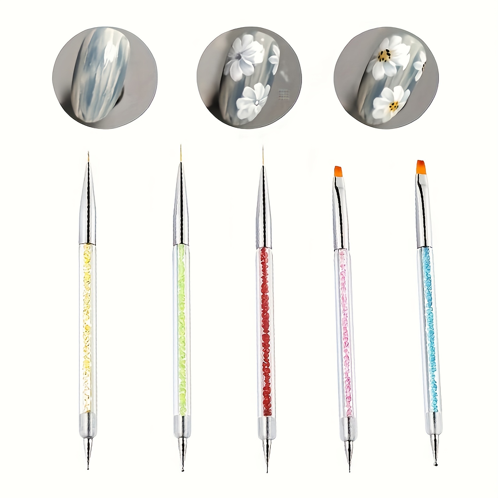 KADS 5Pcs Nail Art Dotting Tool Set Double-ended Dotting Pen Nail