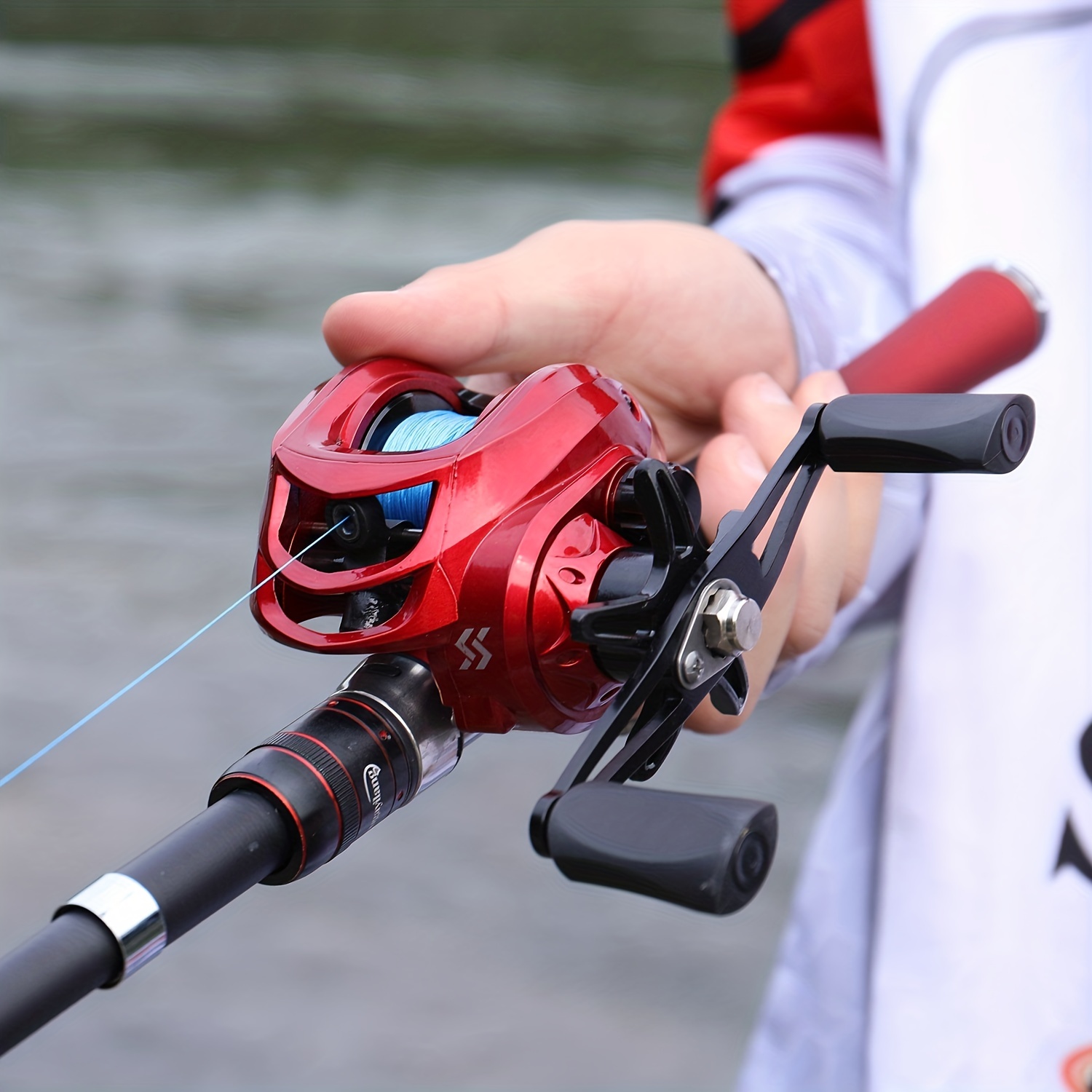 Sougayilang Red Fishing Rod Reel Set / Gradient Red - Temu Netherlands